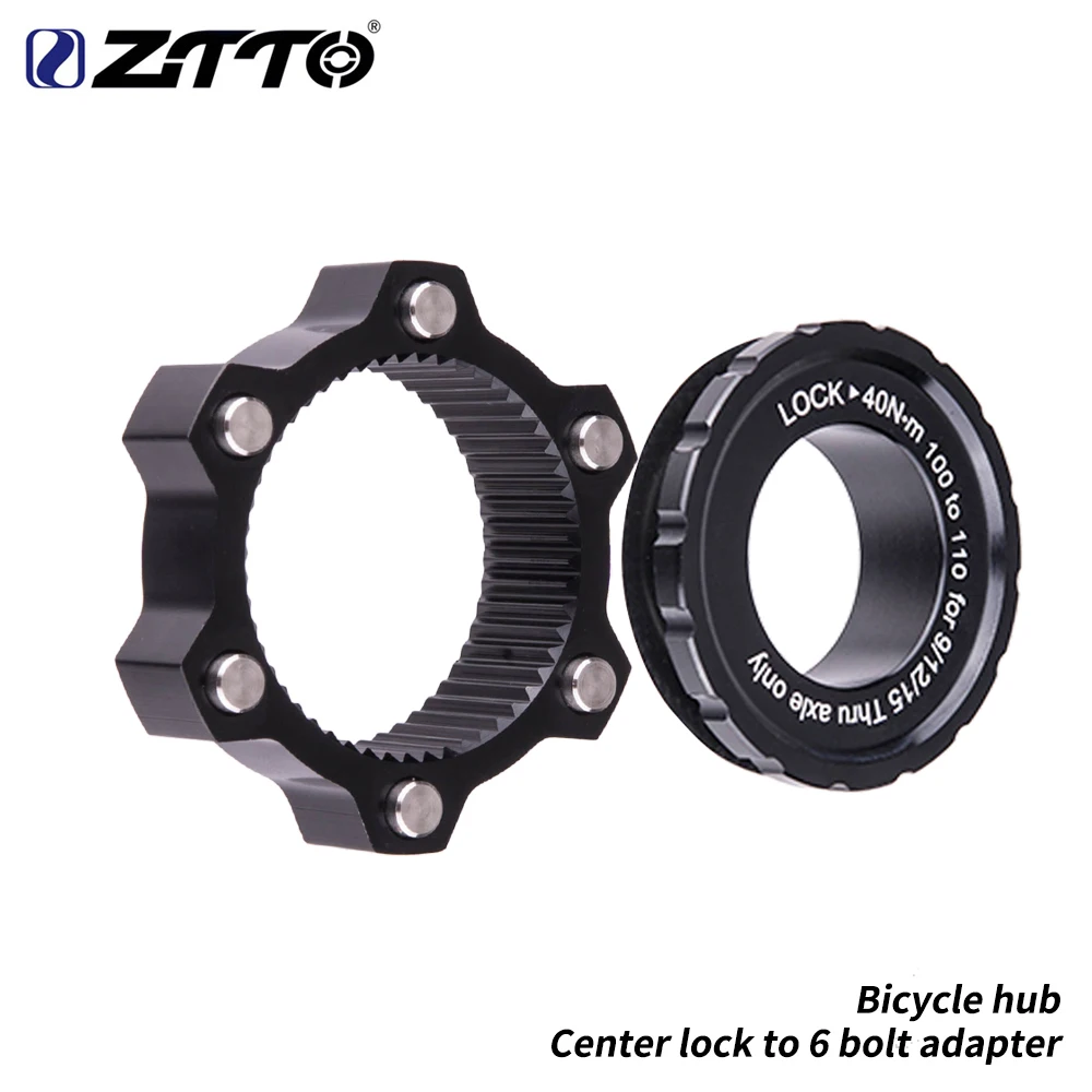 ZTTO Bicycle Hub Center Lock Adapter to 6 Bolt Disc Brake Boost Hub Spacer 15x100 to 110 Front Rear Washer 12x142 to 148