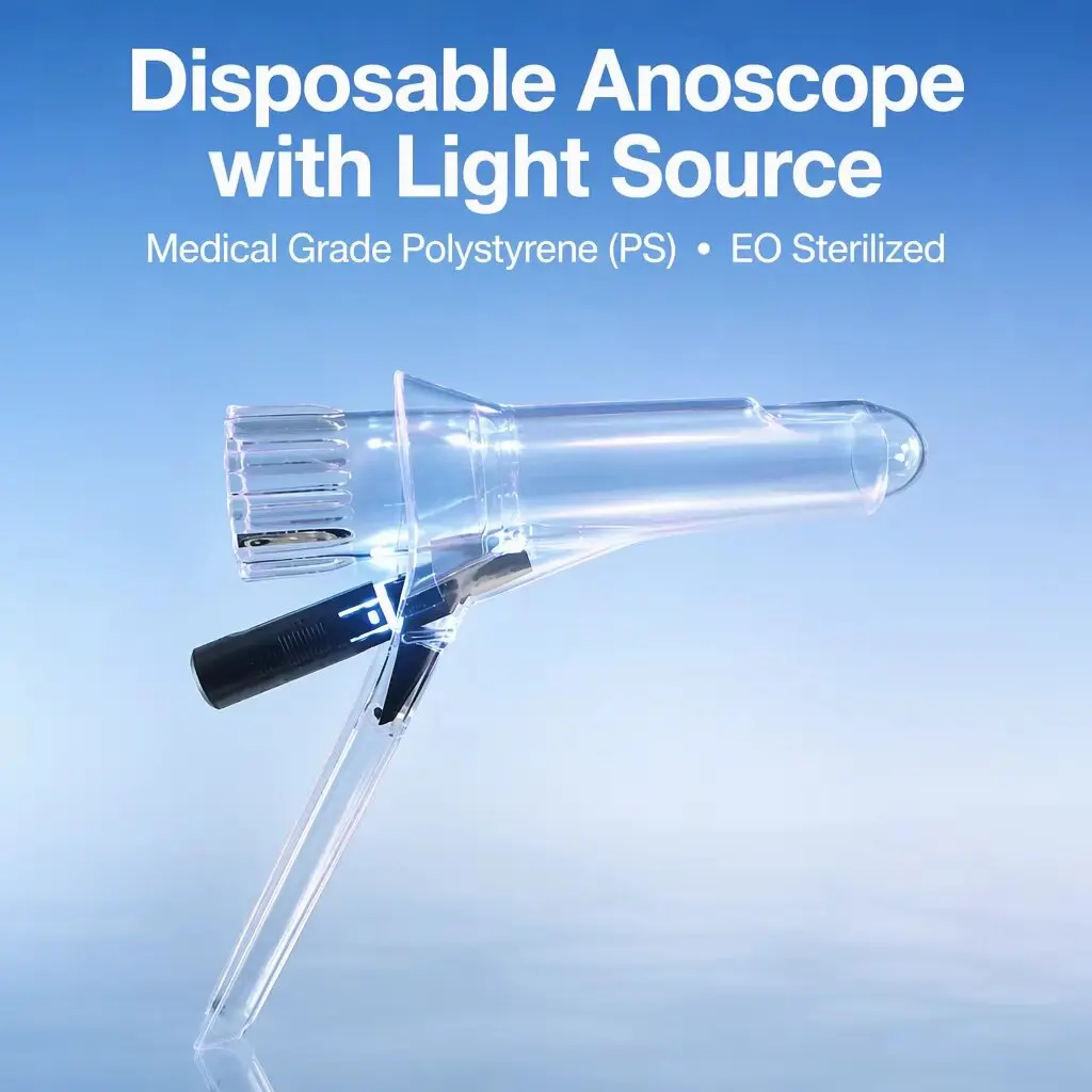 Disposable M/L Size Lighted Anoscope with Medical Grade