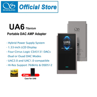 SHANLING UA6 Titanium HIFI Portable USB DAC Headphone Amplifier 4* CS43131 DAC Hi-Res Audio DSD512 3.5mm+4.4mm Balanced Output