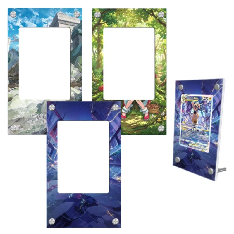 Cynthias Ambition Friends In Hisui Zeraora Anime Card Extended Art Acrylic Display Collection Extended Painting Psa Display Rack