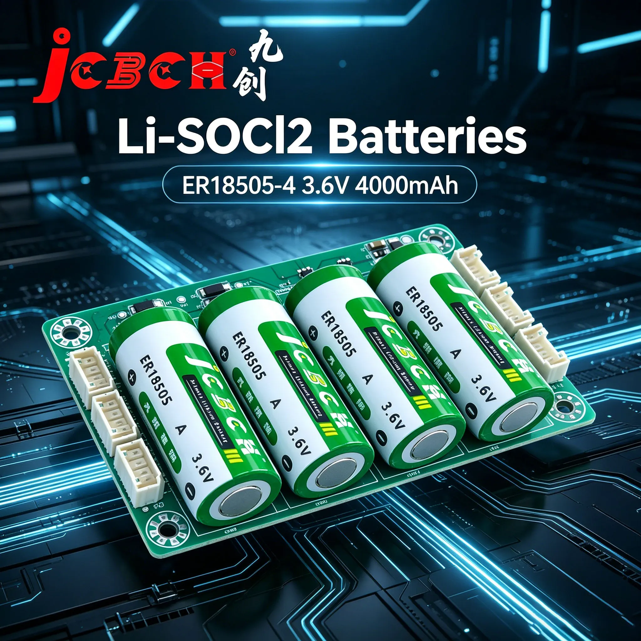 ER18505-4 Li-SOCl2 Batteries Circuit Board 3.6V Robot Encoder Machine Driver Memory Battery Temperature Controller JCBCH