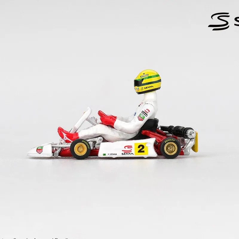 MINIGT 1:64 Senna Kart Formula K F1 Kart Die Casting Alloy Car Model Adult Collection Ornament