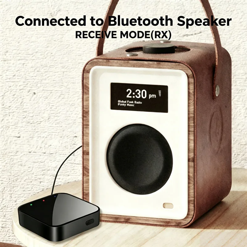 KEBIDUMEI Bluetooth 6.0 Odbiornik Audio Nadajnik 3.5mm AUX z Mikrofonem HIFI Stereo Bezprzewodowy Adapter do Głośników Samochodowych Zestaw Głośnomówiący — zdjęcie produktu 2