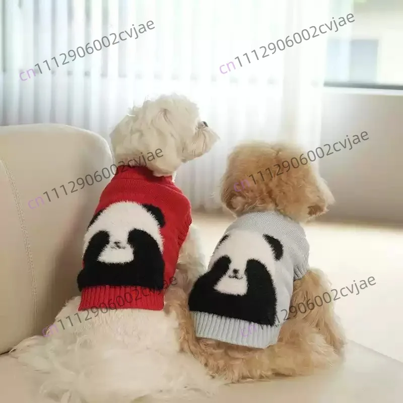 Autumn Winter Dog Pullover Sweater Sleeveless Two-Leg Knitted Clothes For Small Medium Puppy
