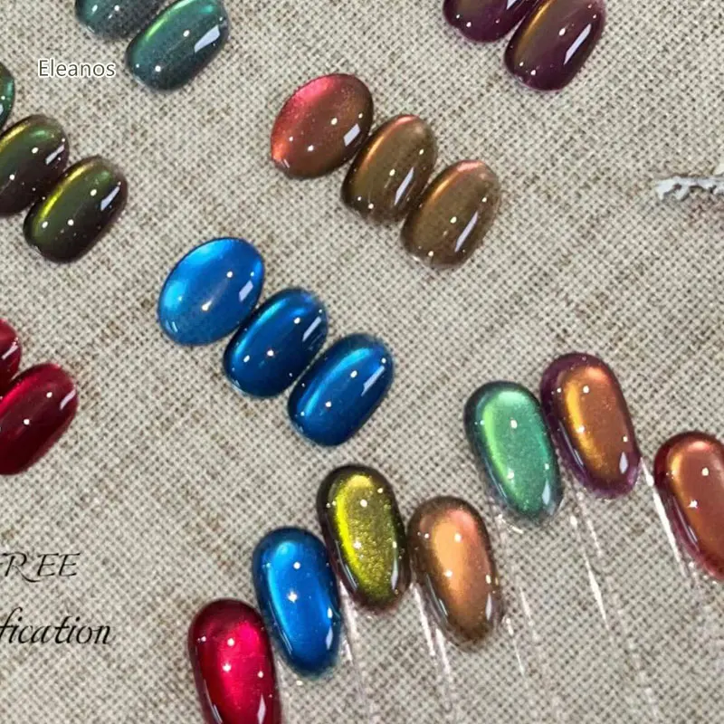 Eleanos TMPTA TPO هيما الحرة المغناطيسي هلام مجموعة طلاء الأظافر مع بطاقة اللون القط العين جيل للأظافر عدة نقع قبالة الأشعة فوق البنفسجية LED المغناطيس هلام 15 مللي