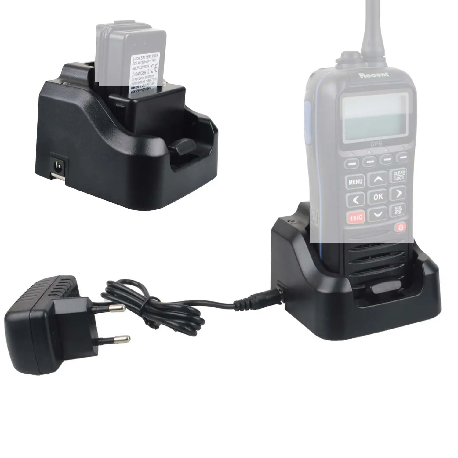 Caricabatteria originale per la recente Radio marina VHF RS-38M IP67 accessori per Walkie Talkie galleggiante impermeabile