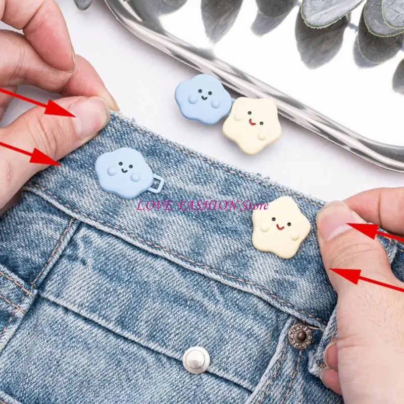 3PCS Có thể điều chỉnh thắt lưng thắt lưng Buckles Thiết kế đám mây Clip fastener clip cho phụ nữ quần áo quần áo lỏng lẻo Y166