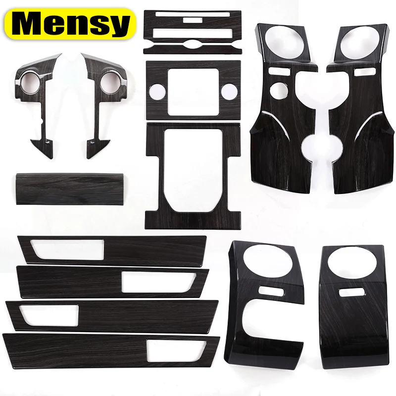 

LHD For Land Rover Discovery 4 LR4 10-16 Accessories central control Black Wood Grain steering wheel AC Vent Cover Trim Stickers