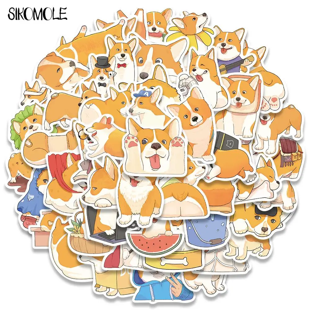 10/30/50PCS Cute Cartoon Koki Dog Original Stickers Animals Kawaii DIY Car Kid Laptop Skateboard Suitcase Decal Graffiti Sticker