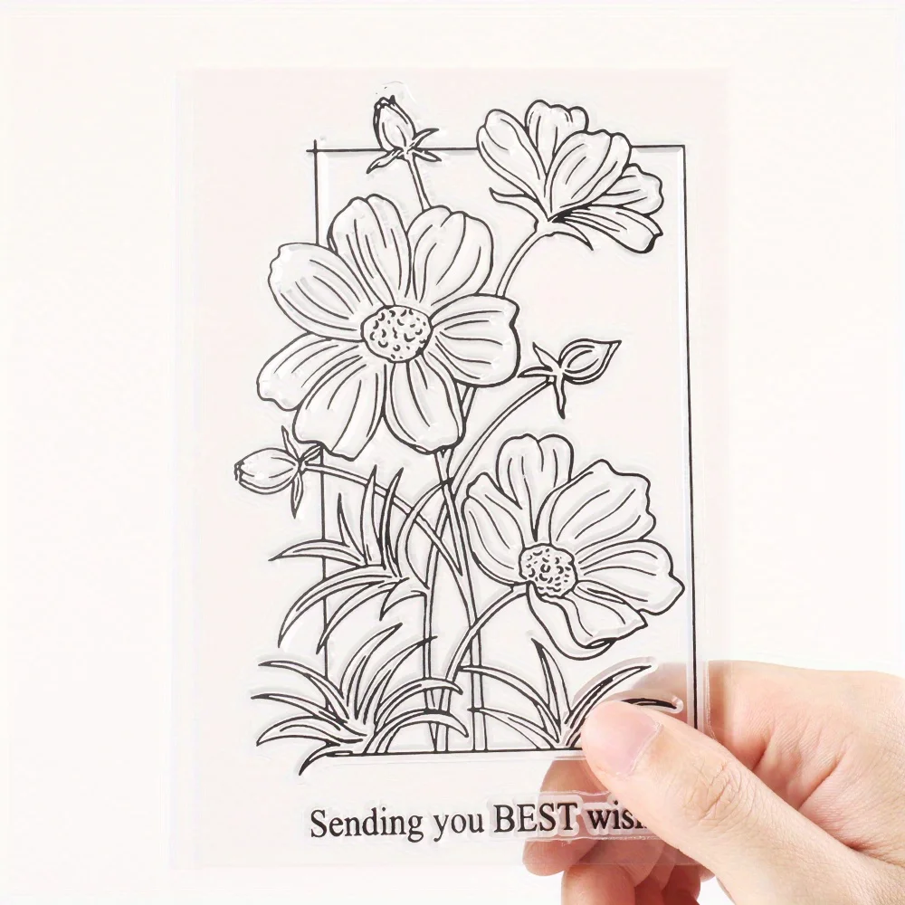 Bloom Flowers Rubber Clear Stamps Diy Scrapbooking Photo Album Decoration Card Making Material Journal Vintage Transparent Stamp