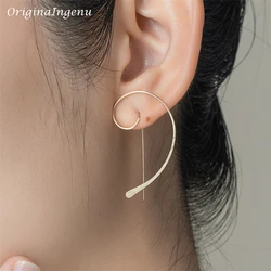 Piercing Earrings Handmade Jewelry Circle 14K Gold Filled/925 Silver Jewelry Punk Oorbellen Minimalist Earrings For Women