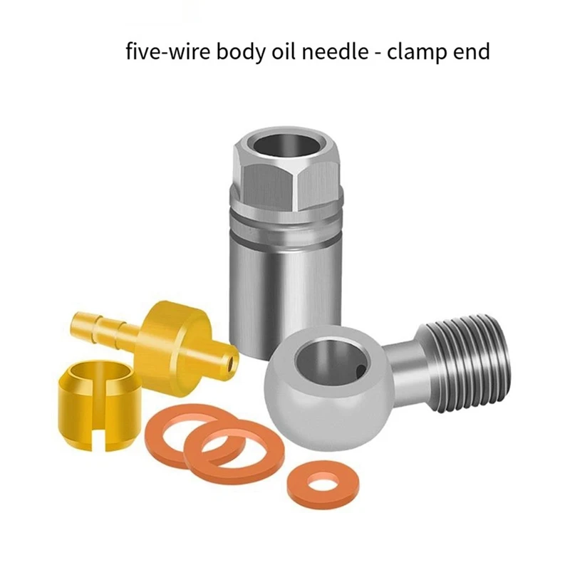 Universal Hope Oil Hose Connector Set Oil Needle Olive Heads Five-Wire Caliper For Hope TECH3 V4 E4 X2 Clamp End