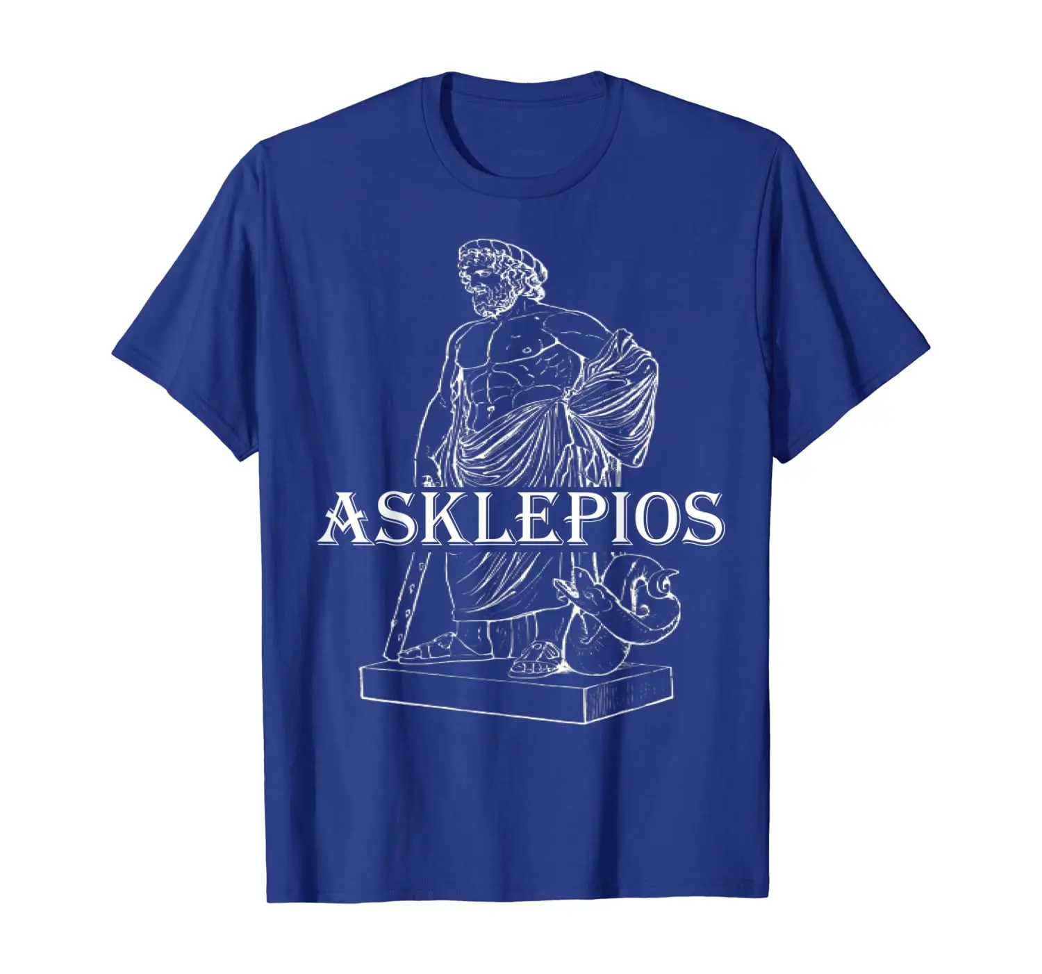 Ancient Greece Medicine God Asklepios Greek Mythology Mens T Shirt. Short Sleeve 100% Cotton Casual T-shirt Loose Top Size S-3XL