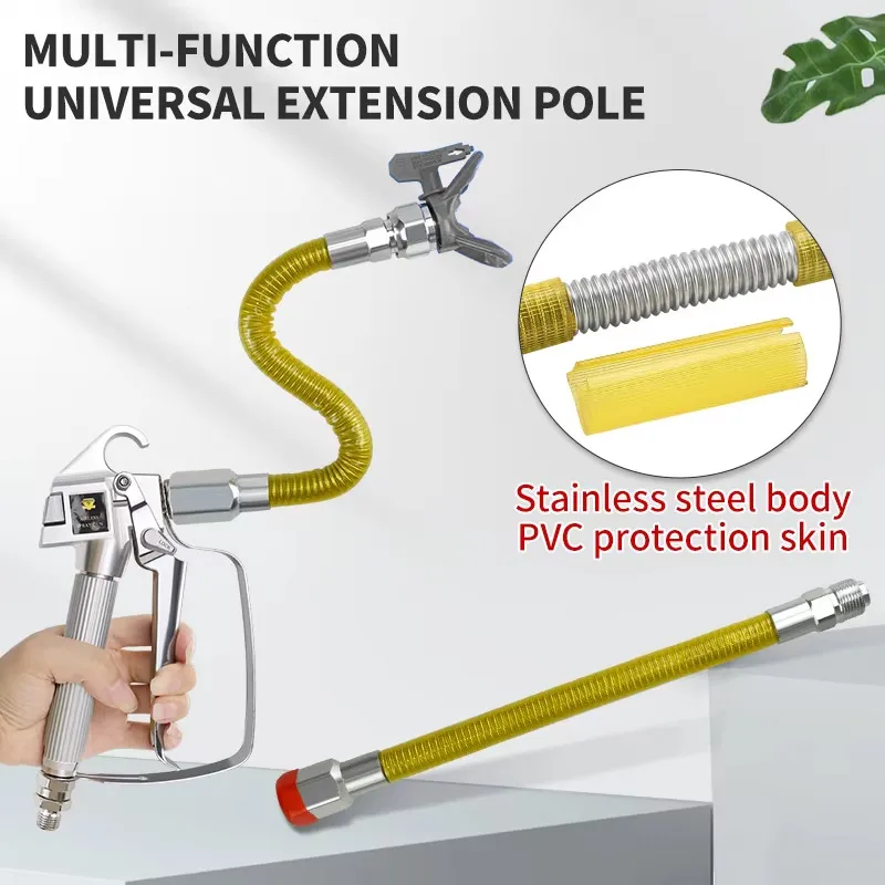 Sprayer Extension Rod Flexible to Change Direction Freely Spare Paint Part Airless Paint Sprayer Spray Pole Spray Painting Wands