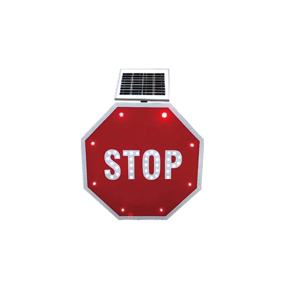 Super Bright Solar LED Flash Warning Speed Limit Sign Aluminum High-Intensity Reflective Film Customizable Size for Rural Urban