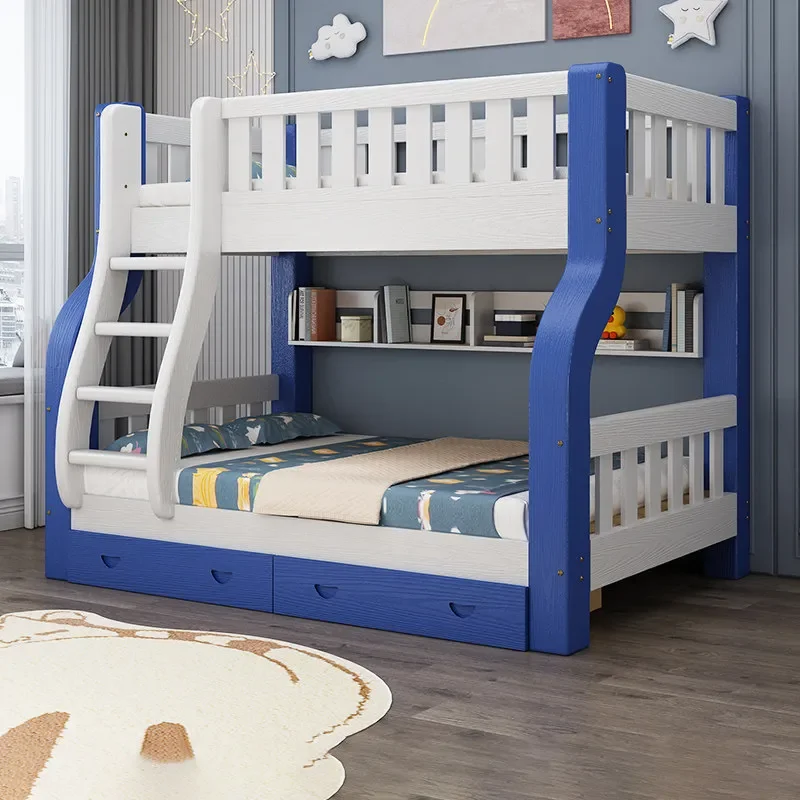 for All Solid Wood Multi-functional High and Low Bed Mother and Child Bed Adult Two-layer Upper and Lower Beds Bunk Beds