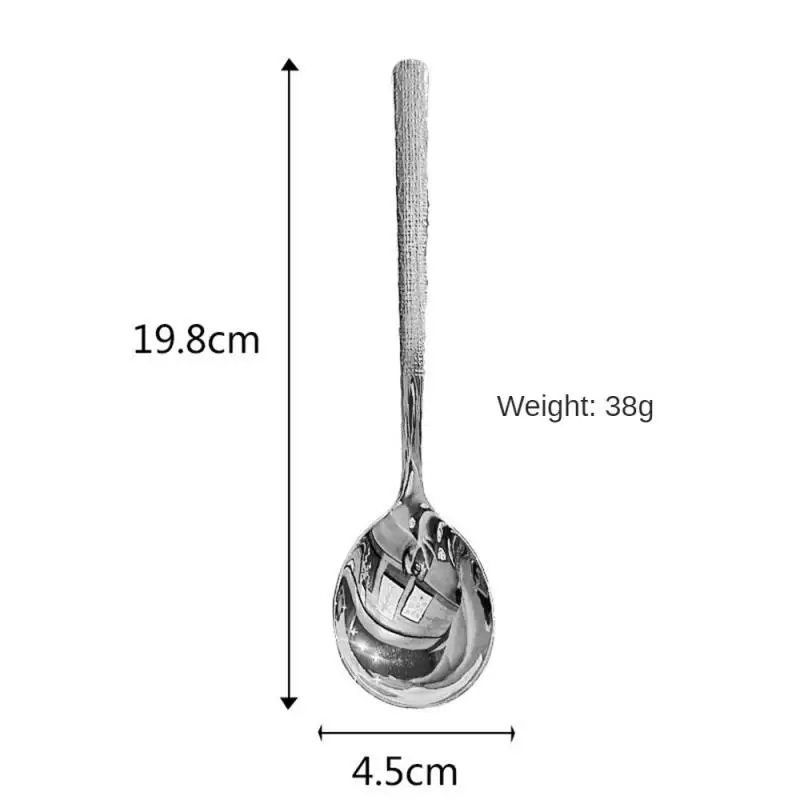 Cuchara gruesa de acero inoxidable coreana, mango largo creativo, cuchara de olla caliente para Hotel, cucharón de sopa, Cocina Para el hogar, herramientas esenciales