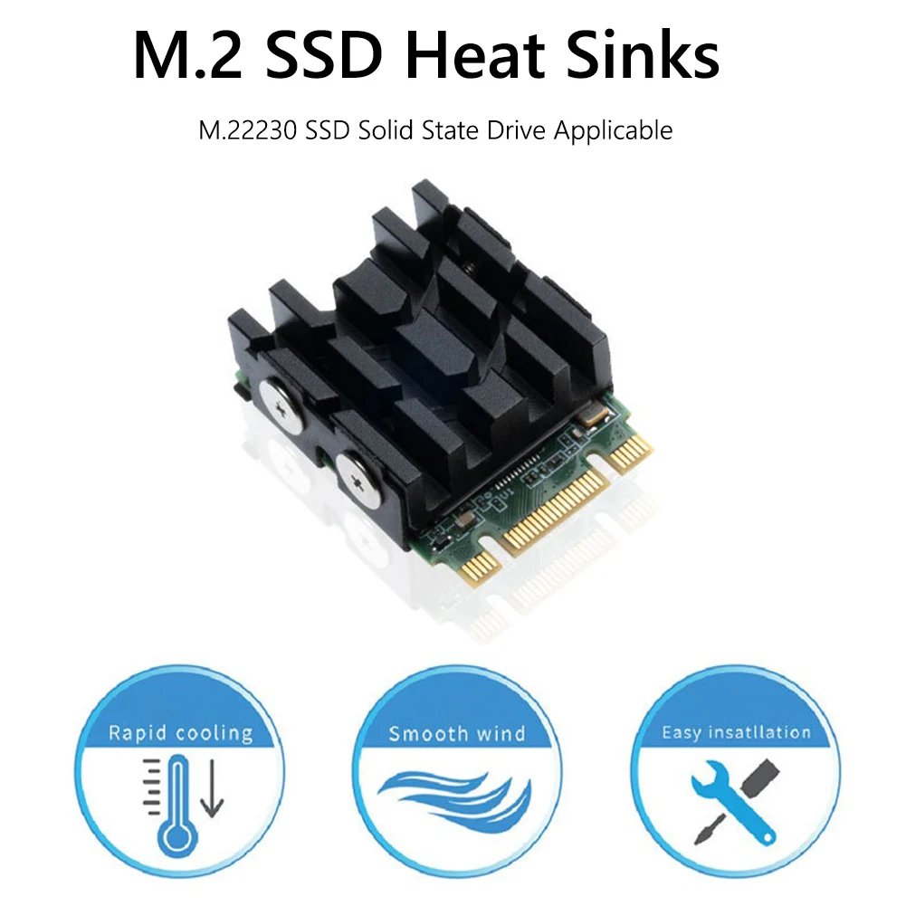 M.2 Solid Disk Drive หม้อน้ํา M.2 NVME 2230 SSD ฮีทซิงค์ SSD ความร้อนสําหรับเดสก์ท็อปคอมพิวเตอร์ 2230 SSD Cooling 2230 SSD ฮีทซิงค์