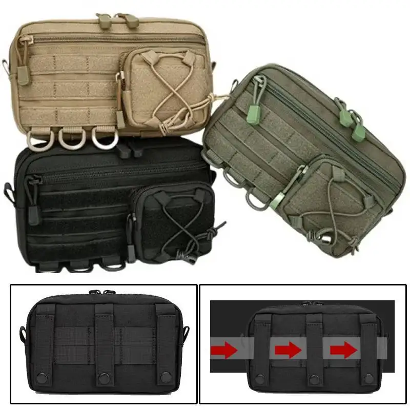 EDC Waist Bag Molle Belt Chest Bag Tactical Medical First Aid Utility Pouch Phone Storage Tool Outdoor Sports Hunting Fanny Pack