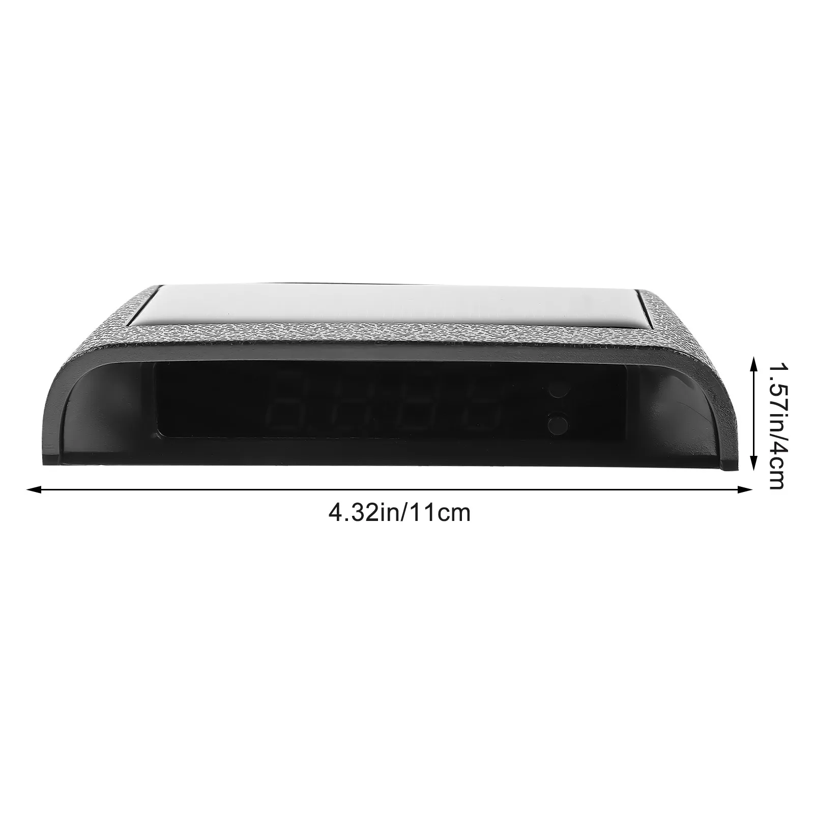 1Pcs Vehicle Electronic Clock Solar Powered Digital Thermometer Car Dash High Precision Accessory Clock Car Accessory