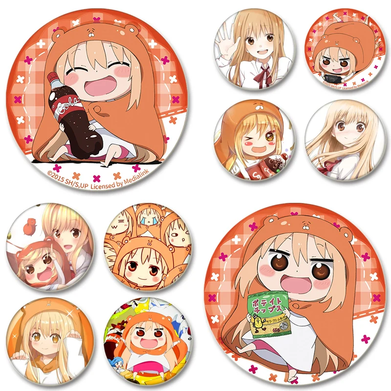 

58mm Himouto Doma Umaru Anime Brooches Cartoon Cute Badge Handmade Enamel Pins for Clothes Backpack Hat Jewelry Accessories Gift