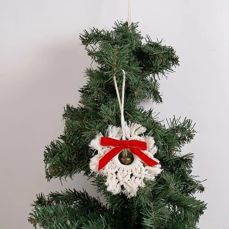 G99a Christmas Bells ต้นไม้แขวนเครื่องประดับโลหะกริ๊งระฆังกับ Bowknot สีแดง