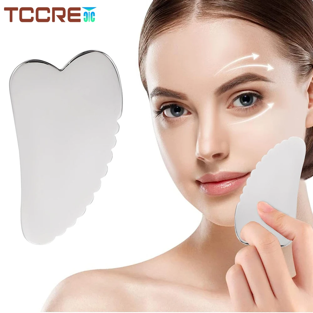 

Gua Sha Facial Tool Stainless Steel Guasha Board for SPA Acupuncture Therapy Trigger Point Treatment Scraping Face Body Massage