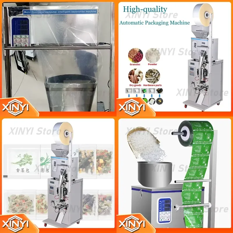 Automatic Quantitative Three Side Sealing Bag Packaging Machine for Powder Granule Weighing and Back Seal Packing