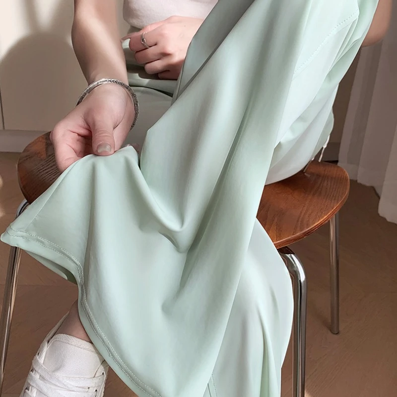 Woman Open Crotch Leggings Loose Hidden Zipper Crotchless Trousers Fashion Style Couple Outdoor Sex Costume Erotic Pants