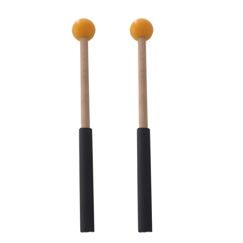 Rubber Mallets Percussion Sticks with Wooden Handle Music Drum Pounding Instrument Xylophone Chimes Accompaniment