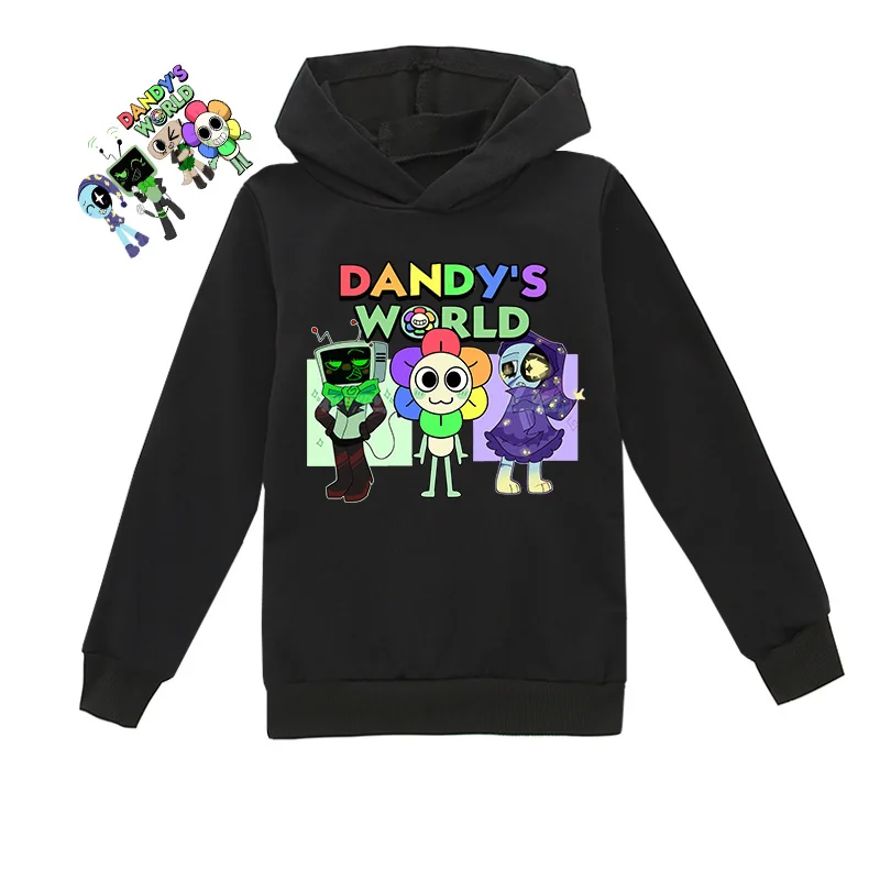 أطفال هوديي الكرتون Dandy's World طفل الفتيات طويلة الأكمام ملابس خارجية Dandys World Boys بلوزات غير رسمية ملابس الأطفال