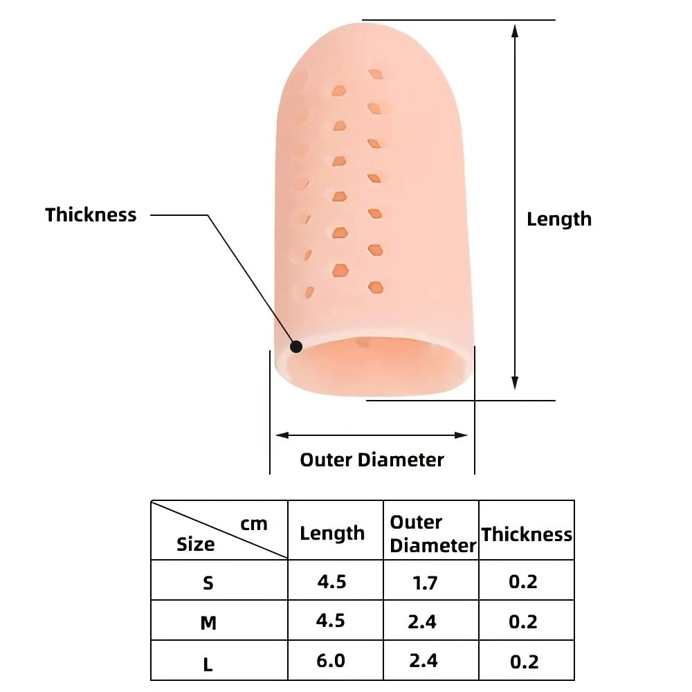 2Pcs=1Pair Silicone Separator Breathable Protector Gel Covers Tube With Holes For Corns Calluses Blister Toe Bunion Spacer