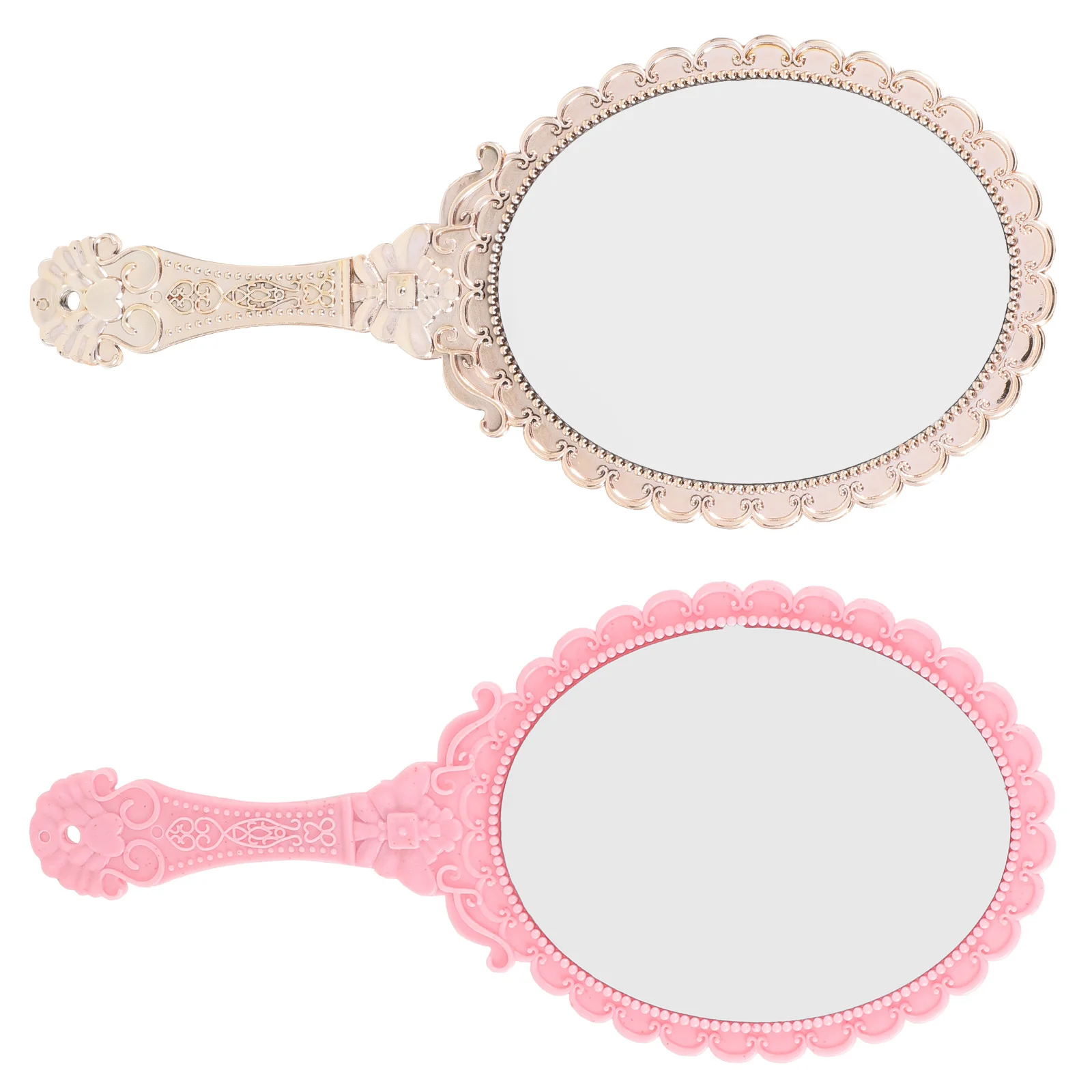 Miroir personnel Compact, breloque de Style rétro, décor impressionnant, détail, merveilleux ajout à votre chambre à coucher, 2 pièces