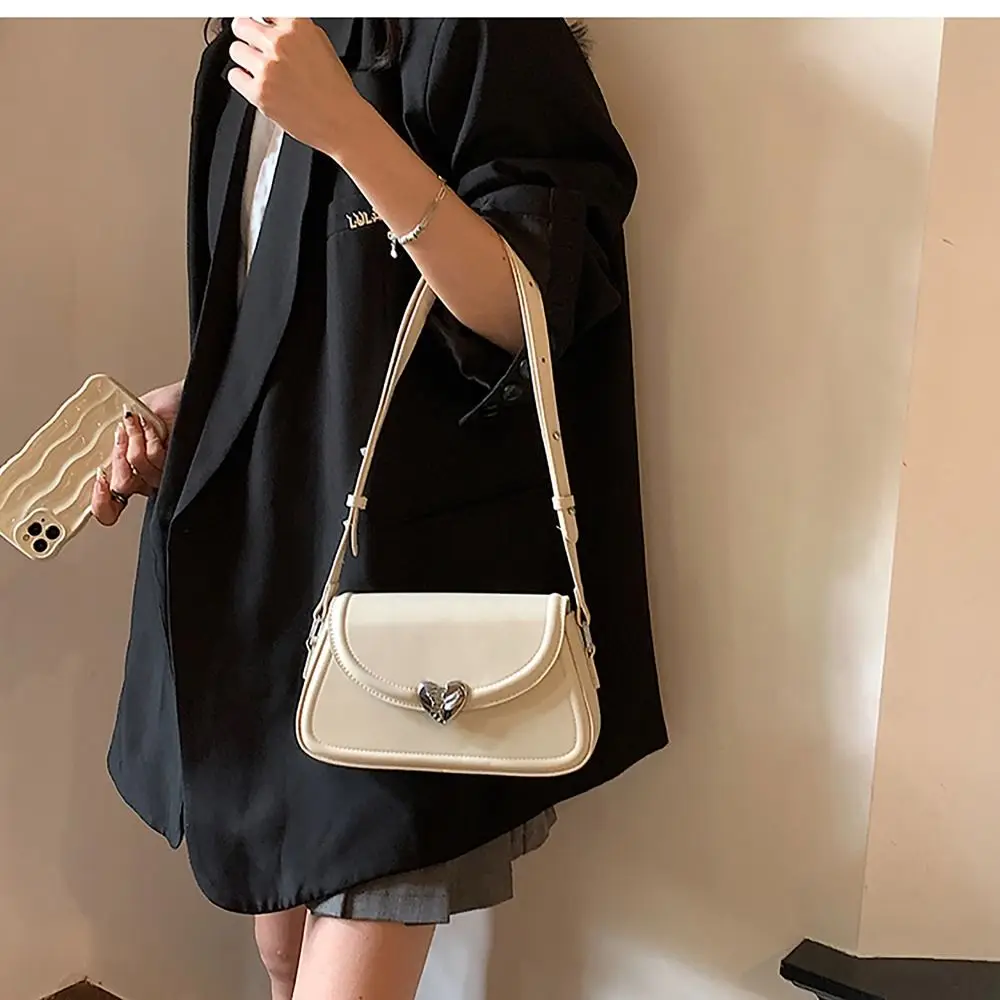 PU Leather Shoulder Bag Fashion Love All-match Crossbody Bag Handbag Women Girls