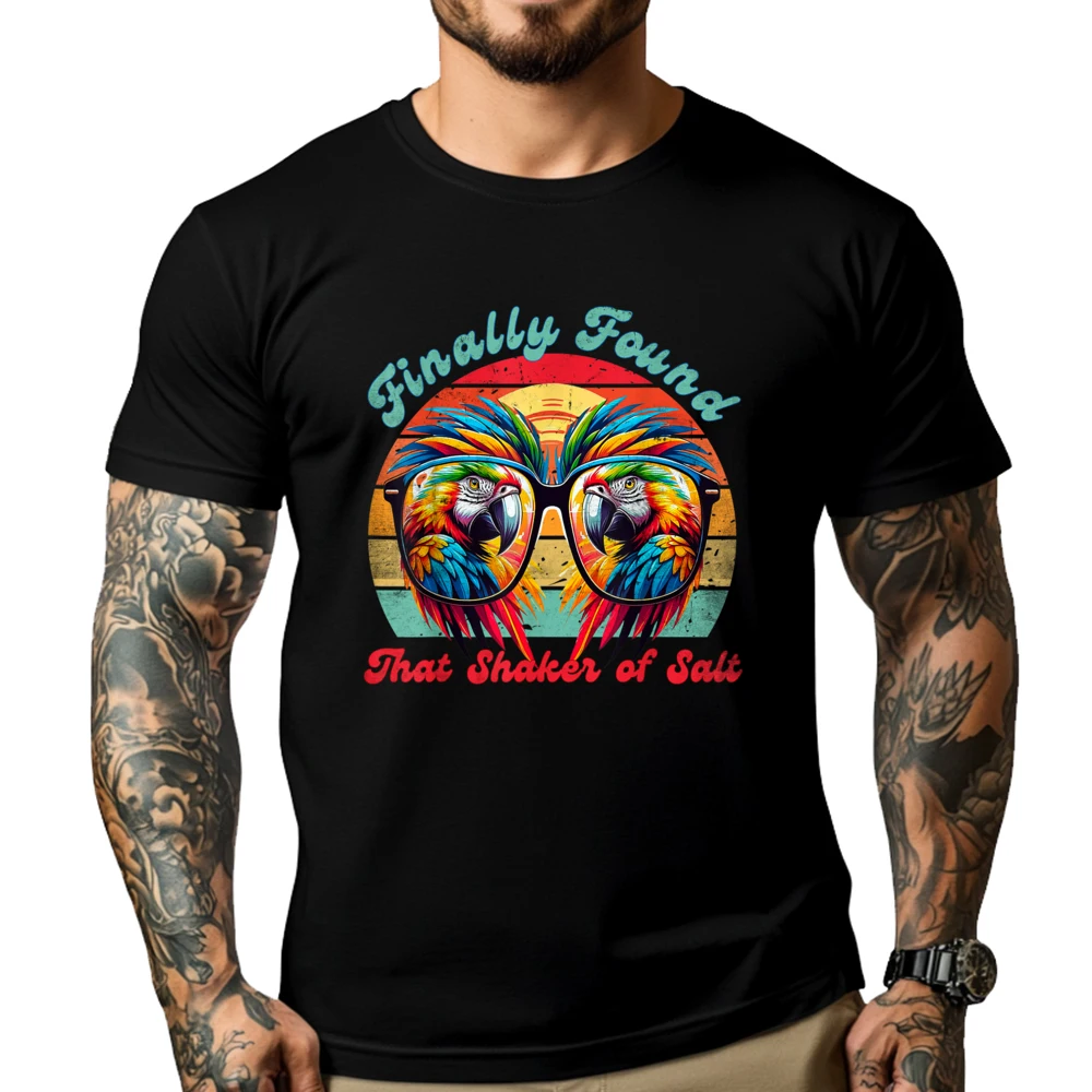 Groovy Funny Finally Found That Shaker Of Salt Parrot Bird White Graphic Tee Mens Designer Clothes Camisa