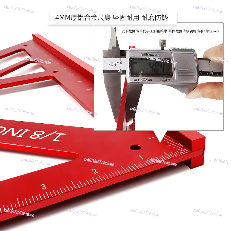 Multi-functional Aluminum Alloy Large Woodworking Triangular Ruler High Precision Angle Ruler 90/45 Degree Measurement By Ruler