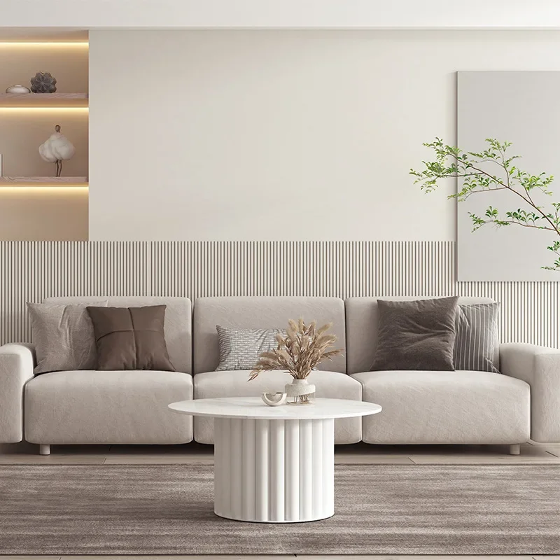 مجموعة طاولة القهوة المنزلية، غرفة معيشة بسيطة إسكندنافية