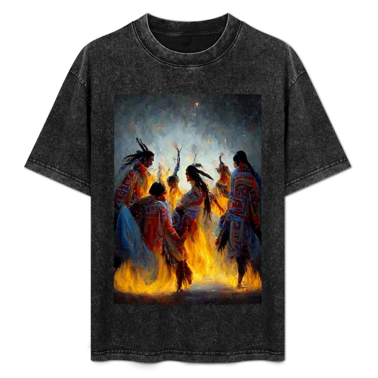

Ghost Dance in watercolour T-Shirt cotton graphic tees plus size tops sublime mens clothing