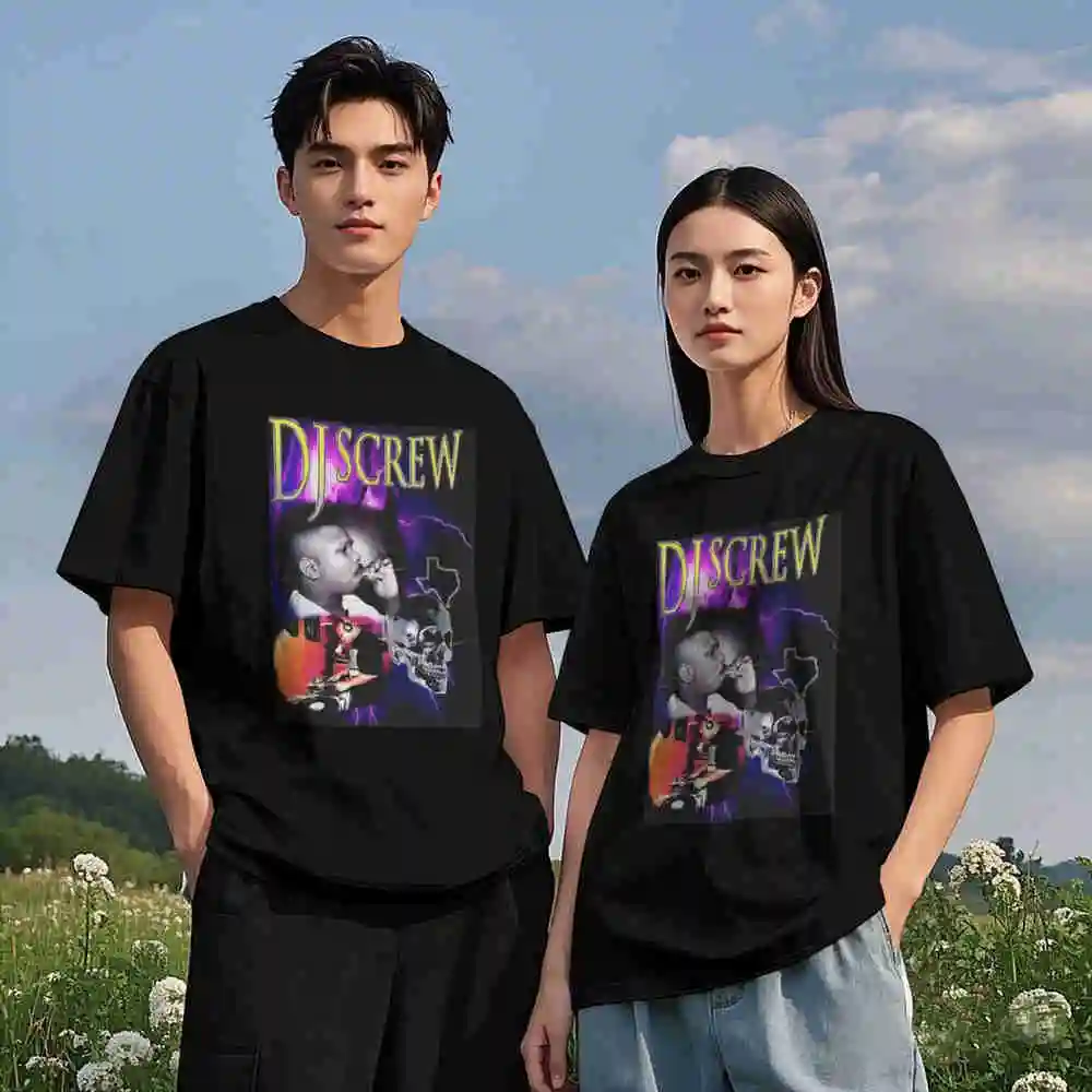 DJ Screw Chopped And Screwed Houston Rap Up Click UGK Short Sleeve Tee 100% Cotton T-Shirt - view 3