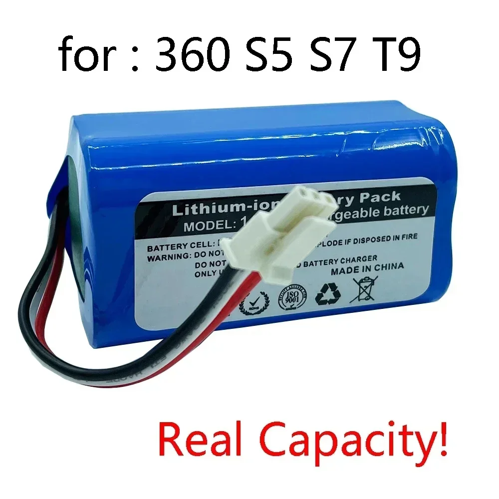 2025 New 14.4V 2600mah 3200mah 3500mah Battery For Qihoo 360 S5 S7 S7Pro T90 X9 Robotic Vacuum Cleaner Replacement Batteries