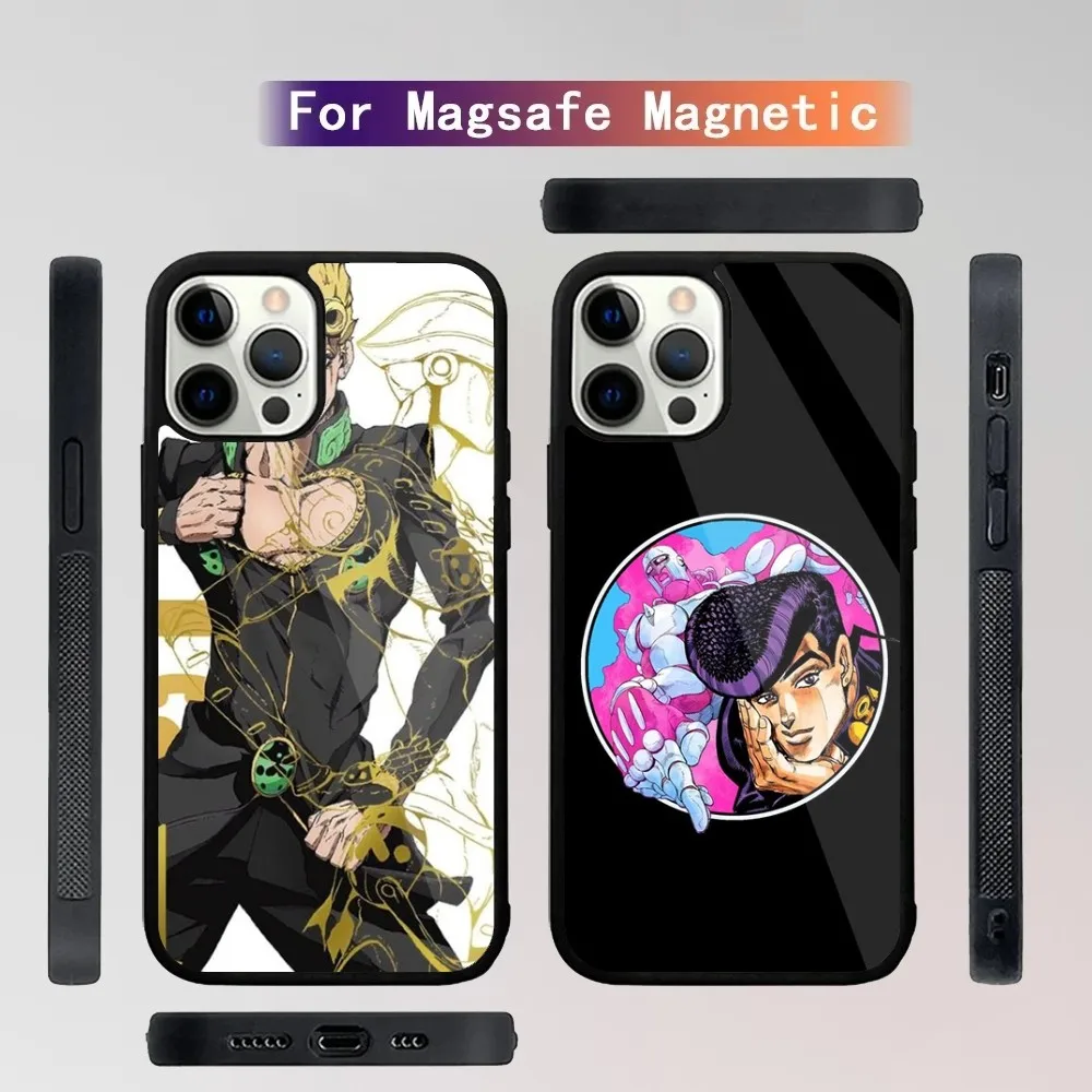 

J-JoJo Bizarres Adventures Phone Case For iPhone 15,14,13,12,11,Plus,Pro,Max Mini Magsafe Magnetic Wireless Charging