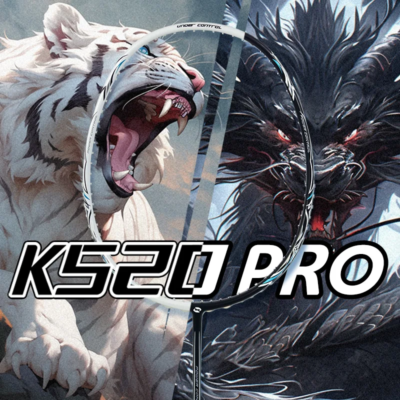 K520PRO Full Carbon Badminton Racket 4U G5 28lbs Pre-Strung Secondary Moulding Professional Unisex Sleek Style Ideal Gift Pro