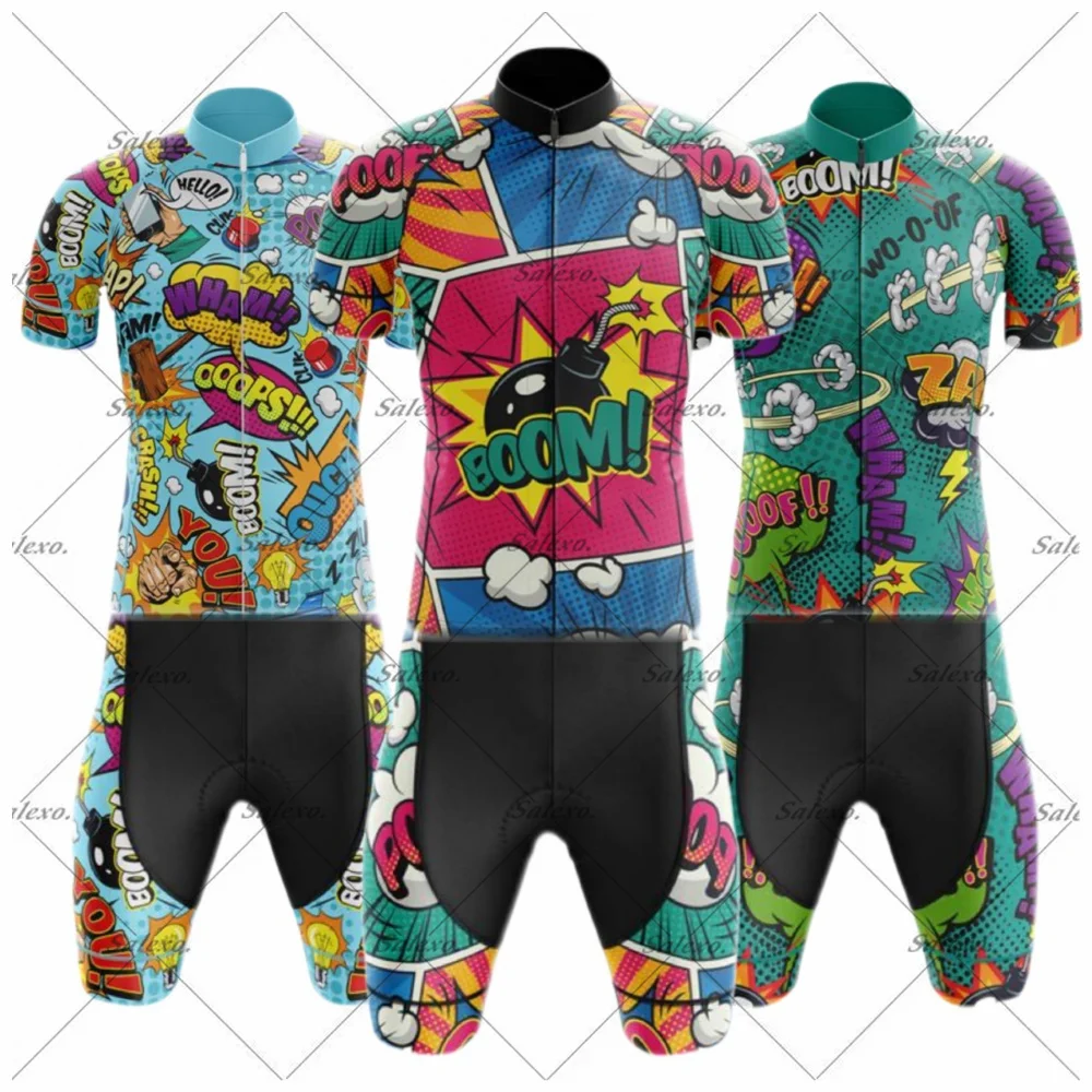 

Комбинезон из комиксов с ЛАЗЕРНЫМ вырезом 2025 года, комбинезон для велоспорта с короткими рукавами, боди, КОРОТКИЙ велосипедный трикотаж, майка для горного велосипеда, Ropa Ciclismo