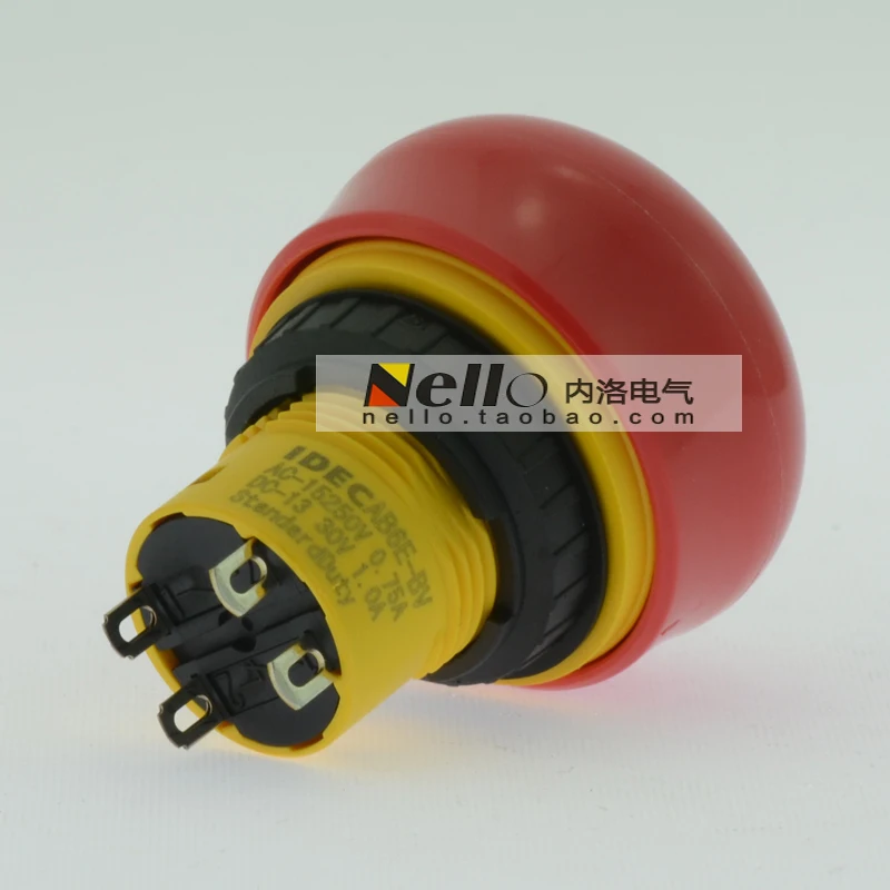 [SA]Japan imported authentic and spring IDEC emergency stop switch 16mm AB6E-3BV02PRM 2 NC--10pcs/lot