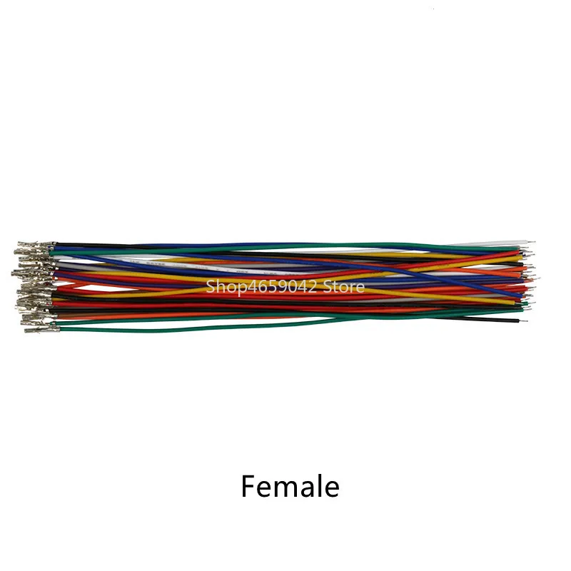 5PCS MX3.0 Male Female Terminal Line Single-end Terminal 1007-20AWG Line Wire Tail Tinned Single Wire Harness Length 20CM