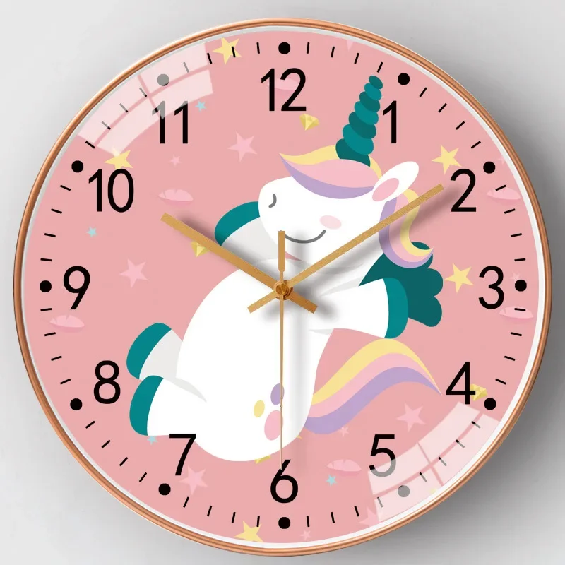 Wall Clock Silent Non Ticking Quartz Wall Clocks Children's Room Early Education Modern Simple Hanging Wall Clock Home Decor