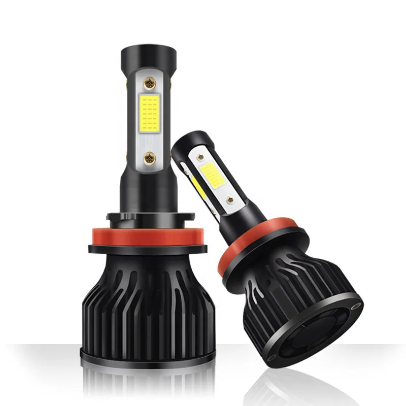 Hot V7 Four-Side COB LED Headlight 96W H4 Hi/Lo Beam H7 Ultra Bright LED Lights Car Accessories