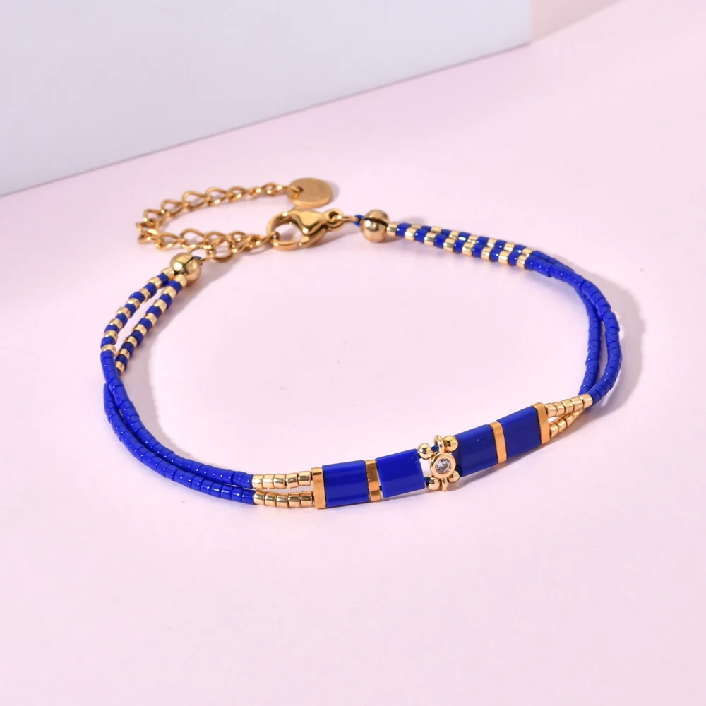 ZMZY New Miyuki Beads Design Bohemian Tila Beads Bracelet Handmade White Beads Woven Adjustable Hot Jewelry Gifts For Friend - view 5