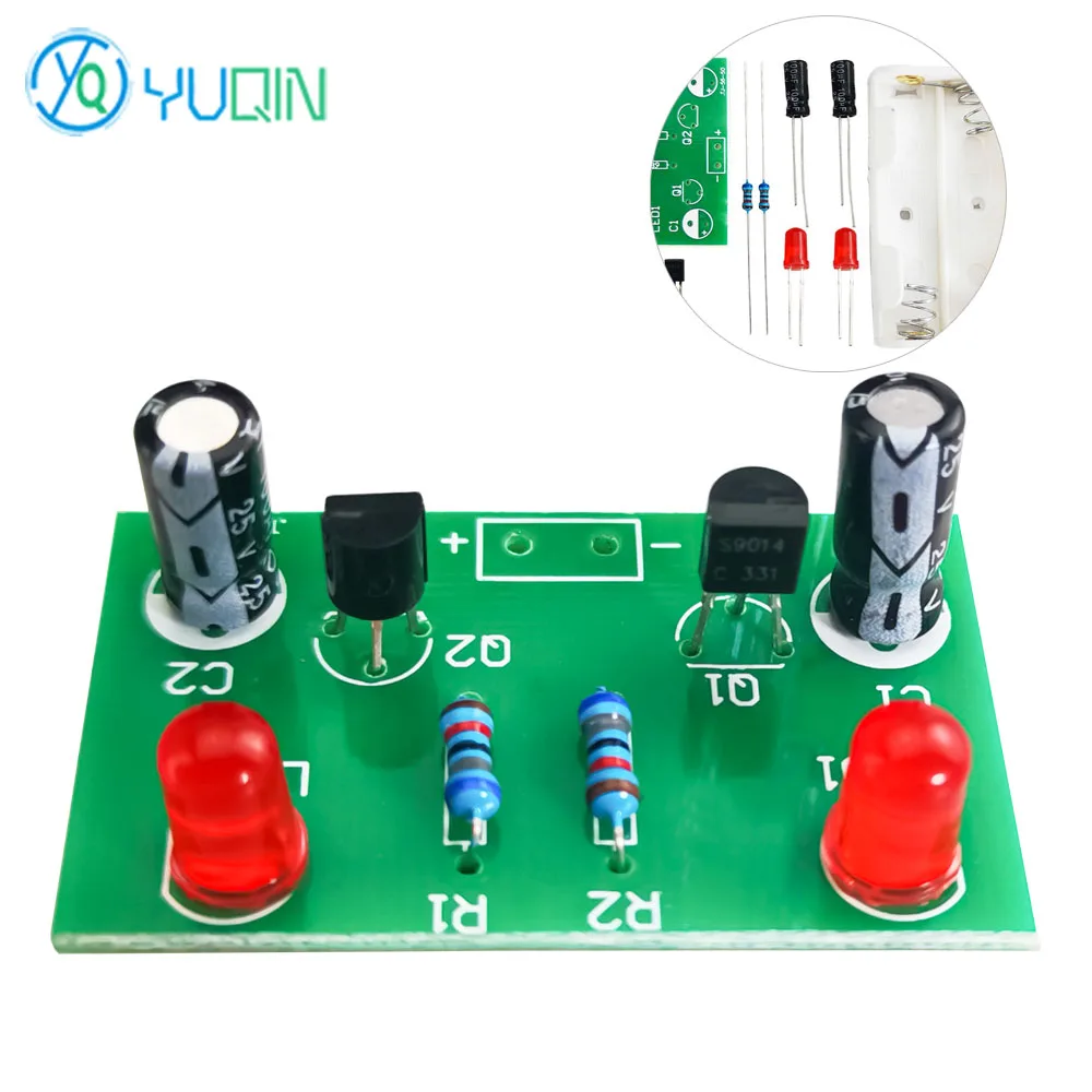 Simple Flash Circuit Multi Harmonic Oscillation DIY Welding Kit Electronic Teaching and Training Assembly Parts