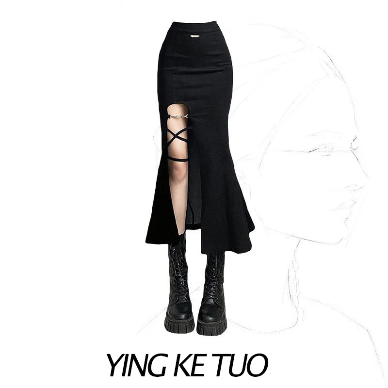 

Сексуальная расклешенная юбка с высокой талией для полных сестер, летняя милая и пряная девушка, юбка с кружевной отделкой, длинная вечерняя цветная юбка